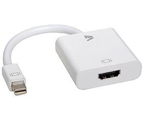 V7 MINI DP TO HDMI ADAPTER WHITE MINI DP TO HDMI ADPTR 1080P FHD CABL (CBL-MH1WHT-5E)