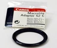 CANON Macro Ring Lite adapter 52C 52mm thread for FD macro objectives 50mm and 100mm focal distance (2364A001)