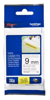 BROTHER Tape/9mm black on white f P-Touch TZE (TZES221)