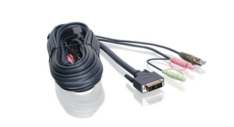 IOGEAR DVI KVM cable dual link 3 m. (G2L7D03UI)