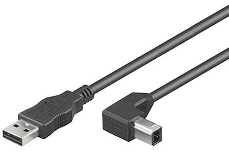 MICROCONNECT USB2.0 A-B 1m M-M (USBAB1ANGLED)