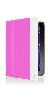 Belkin Cinema Stripe Folio with Stand - Eske for nettbrett - rosa - for Samsung Galaxy Tab 2 (10.1), Tab 2 (10.1) WiFi (F8M392cwC02)