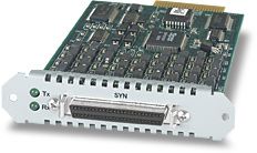 Allied Telesis ALLIED Serial Synchronous Port Interface Card operates at speeds up to 2.048Mbps for AT-AR400/700 Serie and AT-AR040 NSM