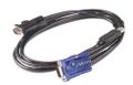 APC - Video / USB cable - USB, HD-15 (VGA) (M) to HD-15 (VGA) (M) - 7.6 m - - for APC 16 Port Multi-Platform Analog KVM, 8 Port Multi-Platform Analog KVM