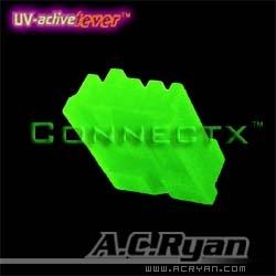 AC RYAN Floppy Power Connector UV Green (ACR-CB7938)