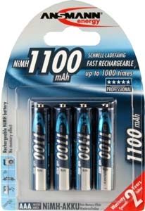 ANSMANN 1x4 NiMH rech. battery 1100 Micro AAA 1050 mAh (5035232)