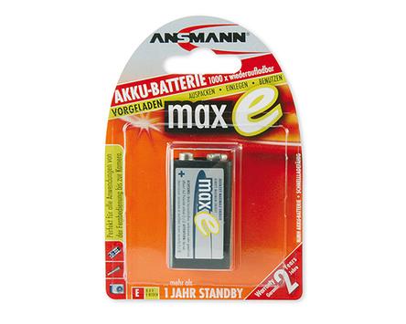 ANSMANN maxE batteri x 9V - NiMH (5035342)