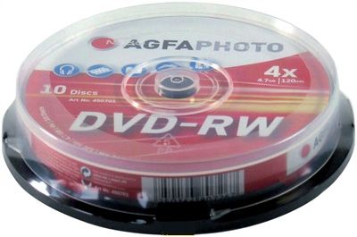 AGFAPHOTO AGFA DVD-RW 16x 10-Pack Cakebox (450701)