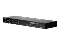 ATEN KVM-kytkin 16 koneelle, USB/PS2, 19", 1U, LAN/ WAN-ohjaus, musta (CS1716I)