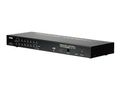 ATEN KVM-kytkin 16 koneelle, USB/PS2, 19", 1U, LAN/WAN-ohjaus,musta