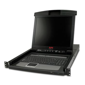 APC 17 inch Rack LCD Console with Integrated 8 Port Analog KVM Switch (AP5808)