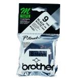 BROTHER 9mm Black On White Tape  (Blister) (MK221BZ)