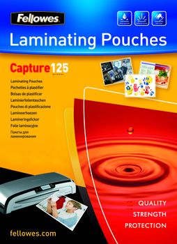 FELLOWES ^LAMINATING POUCH A6 125MIC 100PK (5307201)