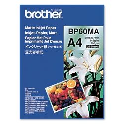 BROTHER Mat ink-jet papir (25 ark) - passer til alle Brother Blækprintere/ -fax (BP60MA)