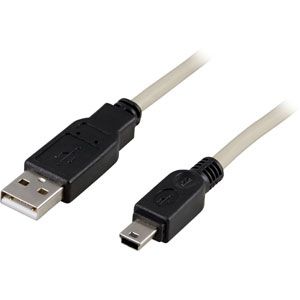 DELTACO USB-cable 0.5m Black/ Grey (USB2-6)