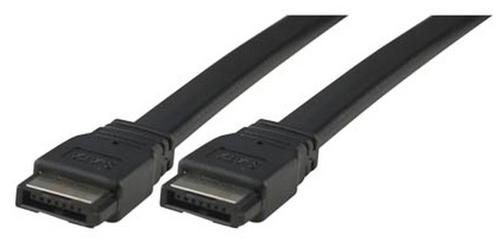 DELTACO Serial ATA-300 kabel, skärmad, 1,0m (SATA2-101)