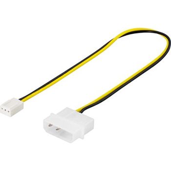 DELTACO Adapterkabel 4-pins till 3-pins kontakt, 30cm (SSI-34)