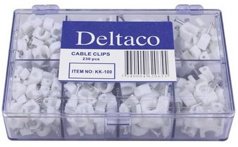 DELTACO Cable Staple In Plastic With Steel Nails 230-Pack (KK-100)