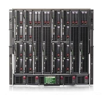 Hewlett Packard Enterprise BLc7000-kabinett,  1-fase med 2 strømforsyninger,  4 vifter, 16 ICE bladutgavelisens (403321-B22)