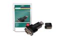 ASSMANN Electronic USB 2.0 seriel adapter, USB-A: Han - DB9: Han, RS232, inkl. 0,8m USB forlængerkabel, Sort, Chipset: FTDI / FT232RL