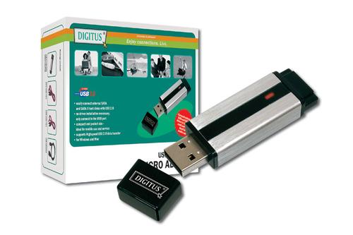 DIGITUS USB2.0 SATA/ SATAII adapter/ kabl Win98SE/ ME/ 2000/ XP/ Vista og MAC OS (DA-70149)