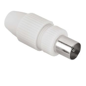 HAMA Coaxial Socket white can be clamped (44147)