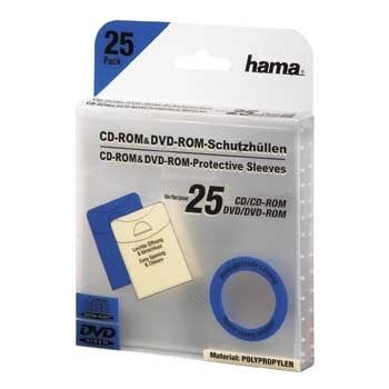 HAMA CD DVD-Ficka I PP Transparent 25-Pack (00033808)