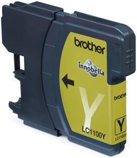 BROTHER LC-1100Y Yellow Ink Cartridge Blister Pack inktcartridge Origineel Geel (LC1100YBPDR)