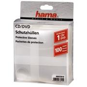 HAMA CD/DVD Lommer PP Transparent 100-pak