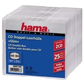 HAMA 1x25 CD Jewel Case Slim Double                51168 (51168)