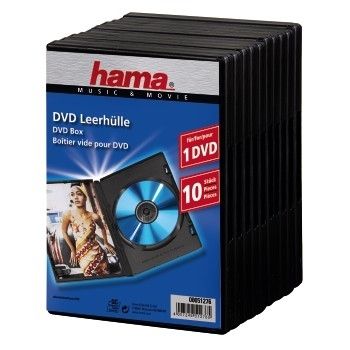 HAMA 1x10 DVD-Jewel Case black                      51276 (51276)