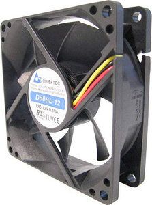 CHIEFTEC Case Fan 80x80x25 Ball Bearing 4Pin PWM and 4 Pin PSU Connector (AF-0825PWM)