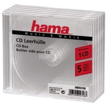 HAMA 1x5 CD Jewel-Case transparent                44748 (44748)