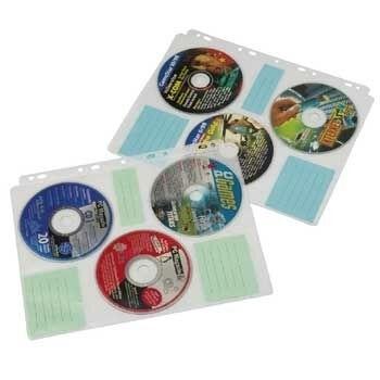 HAMA 1x10 CD-ROM-Index-Hüllen transparent-weiss          49835 (49835)