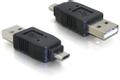 DELOCK USB-adapter, Typ A hane till Micro-B hane, svart