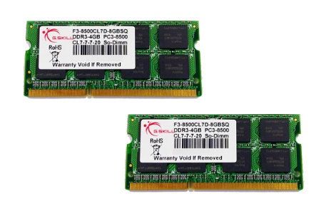 G.SKILL SO DDR3 8GB PC1066 C (F3-8500CL7D-8GBSQ)