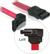 DELOCK SATA-Kabel SATA -> SATA up St/St 0,22m rot
