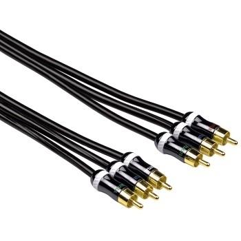 HAMA Kabel 3xRCA-3xRCA Guld Svart 3m (83030)