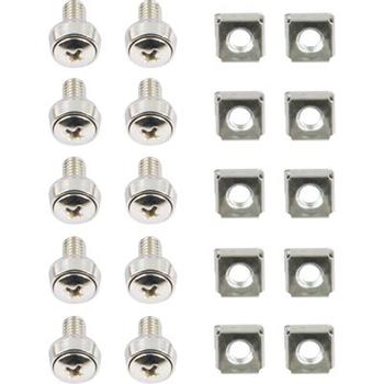 DELTACO TOTEN, M6 screw set, star, (washers + screws + nuts) 10-pack (19-M610)