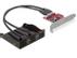DELOCK PCIe x1 kort, USB 3.0, 2xTyp A portar i fronten, floppy-ström