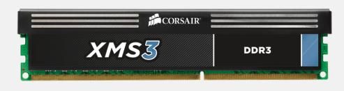 CORSAIR 4GB DDR3 1600MHz/ CL9-9-9-24/ XMS3 with Classic Heat Spreader, Core i7, Core i5 and Core 2 (CMX4GX3M1A1600C9)