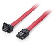 EQUIP Flat cable SATA 6Gbps 05m w. metal lat