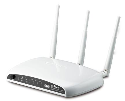EDIMAX Trådløs router n450 3T3R BR-6675ND,  4-port GB switch, Dual Band (BR-6675ND)