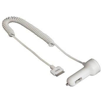 HAMA iPhone4 lader 12V Hvit MFI (115097)