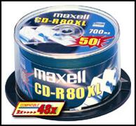 MAXELL Cd-R 700Mb 80Min Xl 52X 