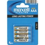 MAXELL Battery Micro AAA 1.5V LR03 Alkaline 4pk Blister (723671)