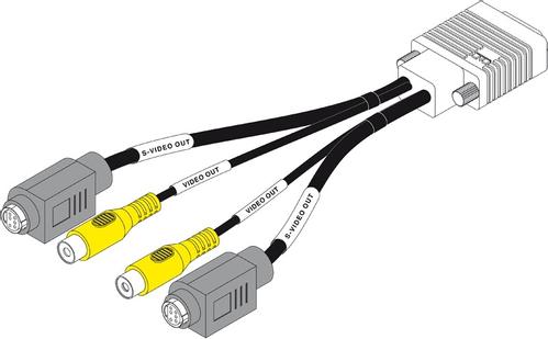 MATROX COMPOSITE S-VIDEO CABLE 1FT FOR G450 MULTI-MONITOR SERIES&QID AGP PRO (CAB-L60-2XTVF)
