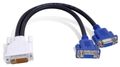 MATROX CAB-DVI-2XAF DVI-I to HD15 dual monitor adapter  cable 1 foot