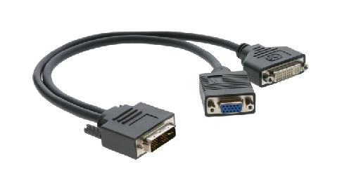 KRAMER Adapter DVI-DVI/ VGA - 0,3 meter DVI-I Han - DVI-D Hun + HD15 Hun (ADC-DM/DF+GF)