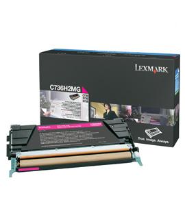 LEXMARK Tonercartridge Origineel C736H2MG Magenta (C736H2MG)